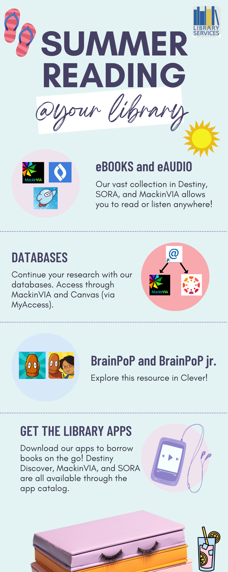 Bright Summer Reading Tips Infographic