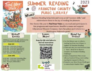 APL 2023 Summer Reading Information Flyer